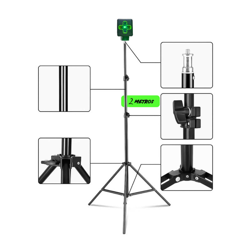 Kit Mini Nível Laser 20m com Tripé [2 Linhas]